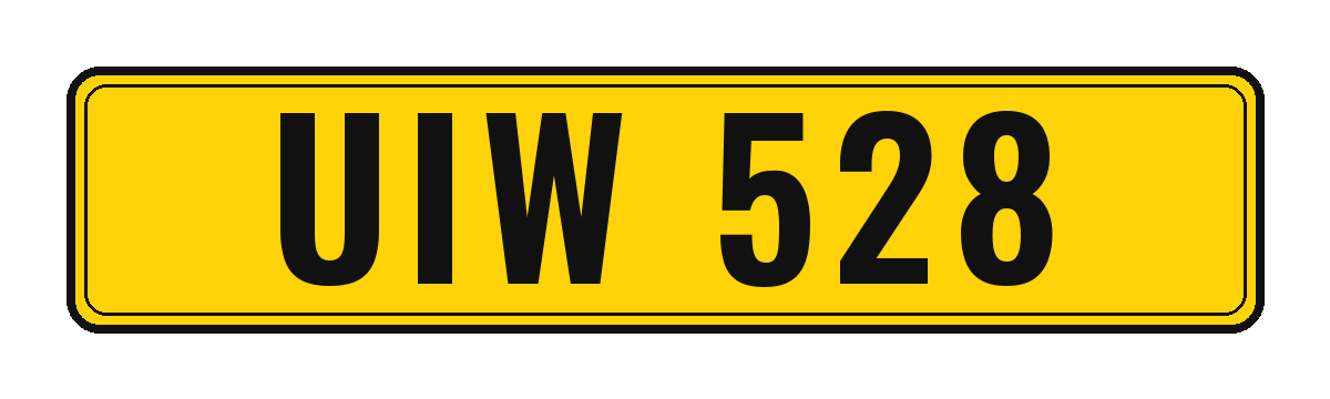 Number plate UIW 528