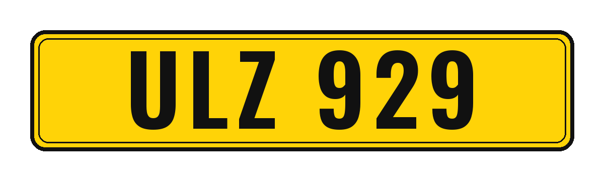 Number plate ULZ 929
