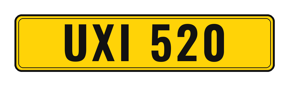 Number plate UXI 520