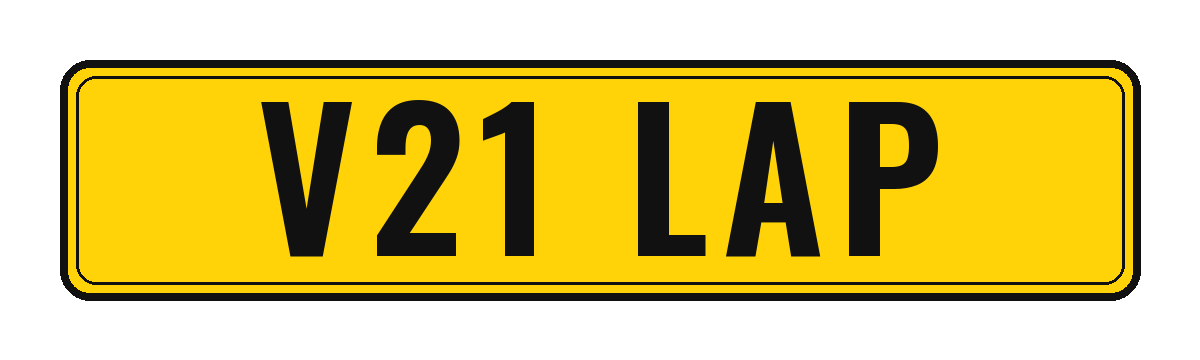 Number plate V21 LAP