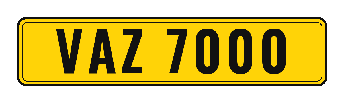 Number plate VAZ 7000