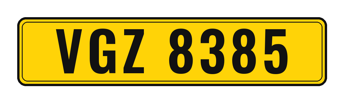Number plate VGZ 8385