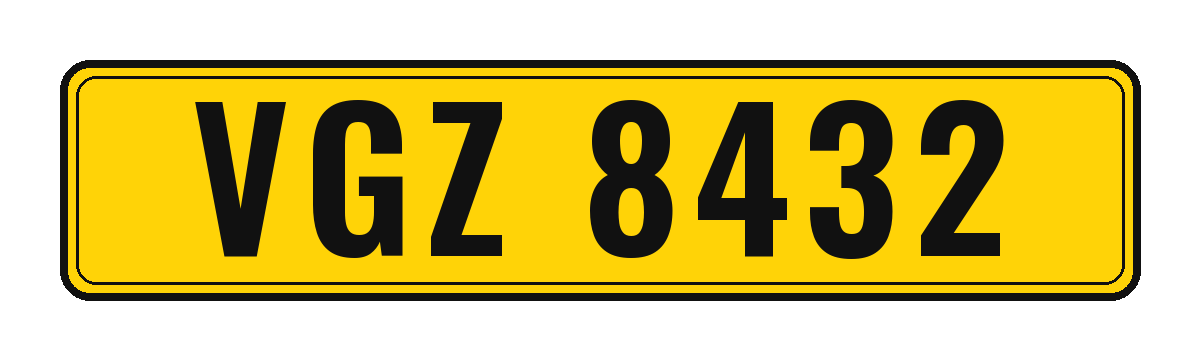 Number plate VGZ 8432