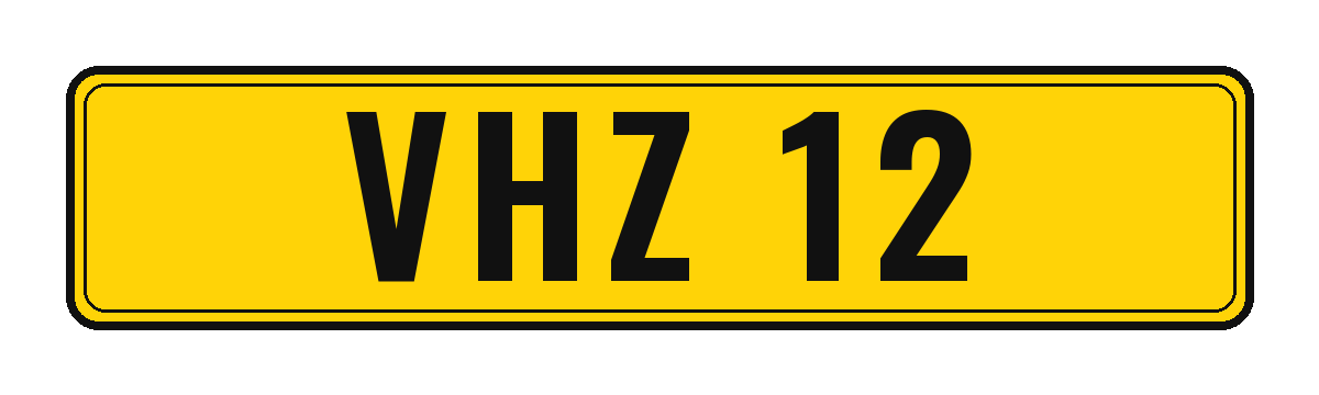 Number plate VHZ 12