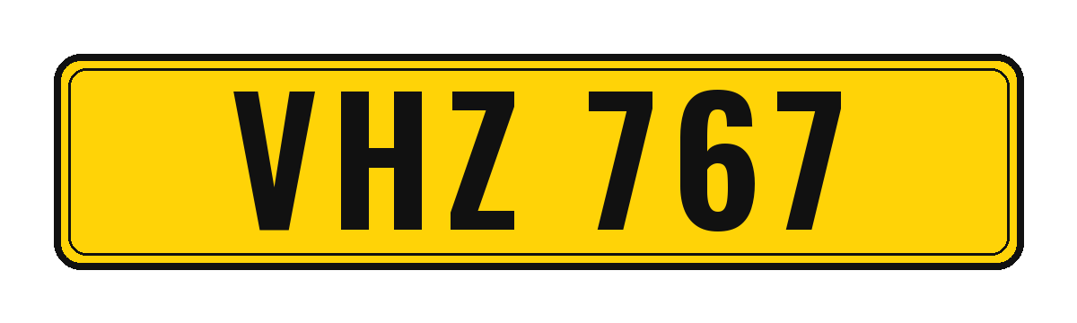 Number plate VHZ 767