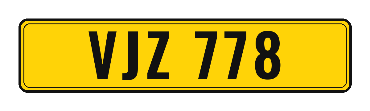 Number plate VJZ 778
