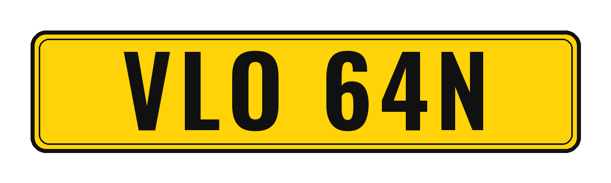 Number plate VLO 64N