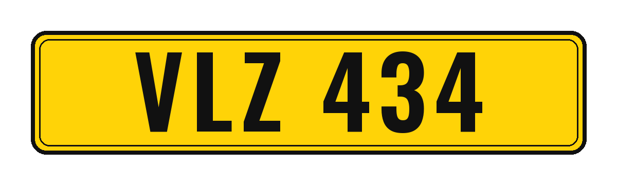 Number plate VLZ 434
