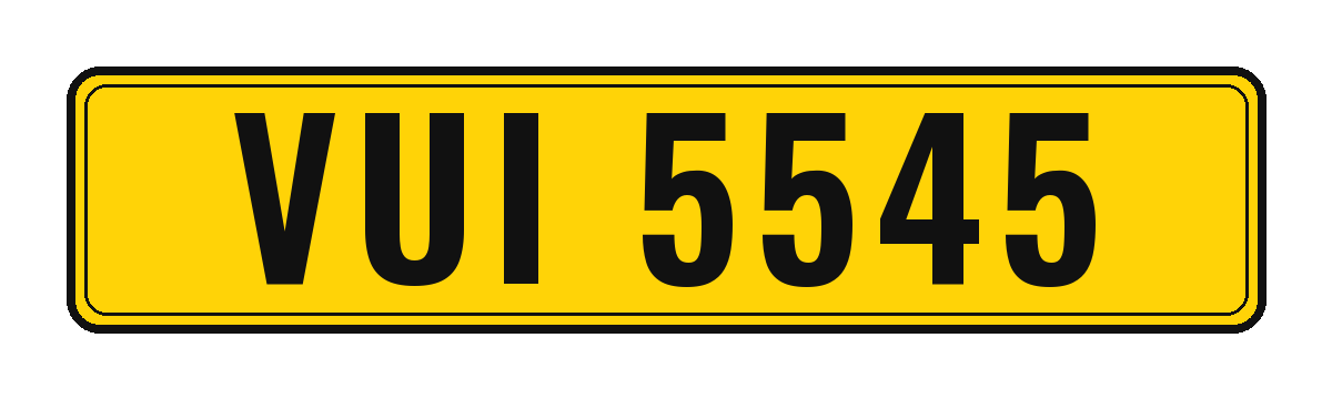 Number plate VUI 5545