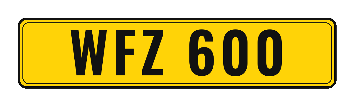 Number plate WFZ 600