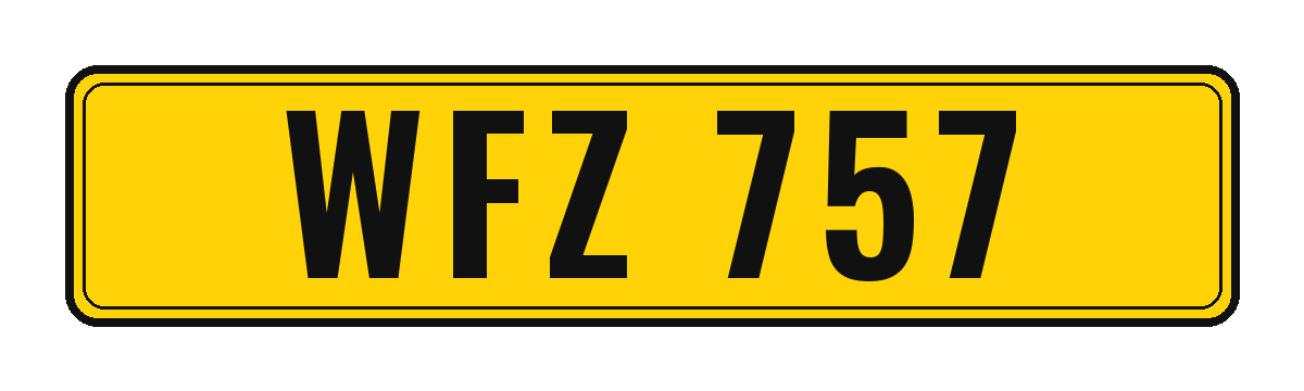 Number plate WFZ 757