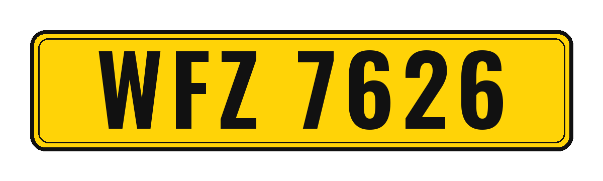 Number plate WFZ 7626