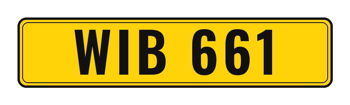 Number plate WIB 661
