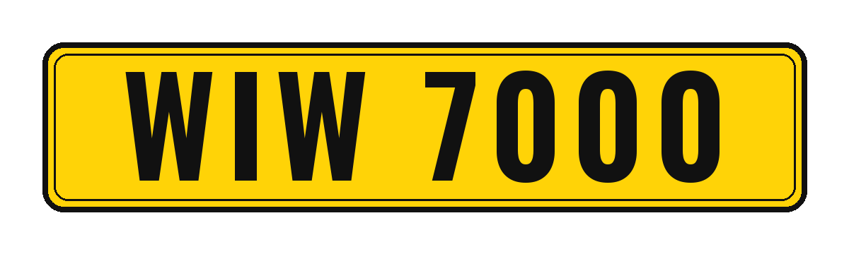 Number plate WIW 7000