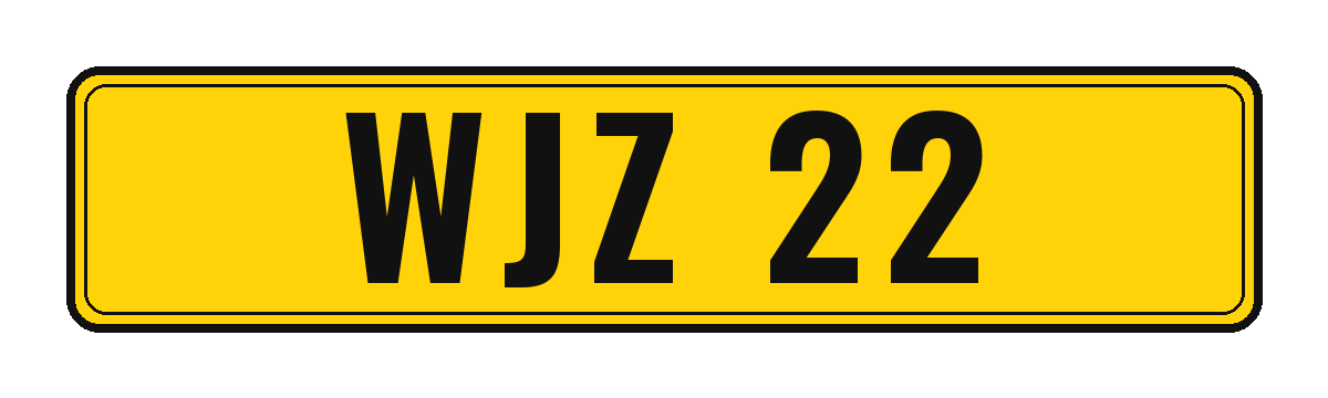 Number plate WJZ 22