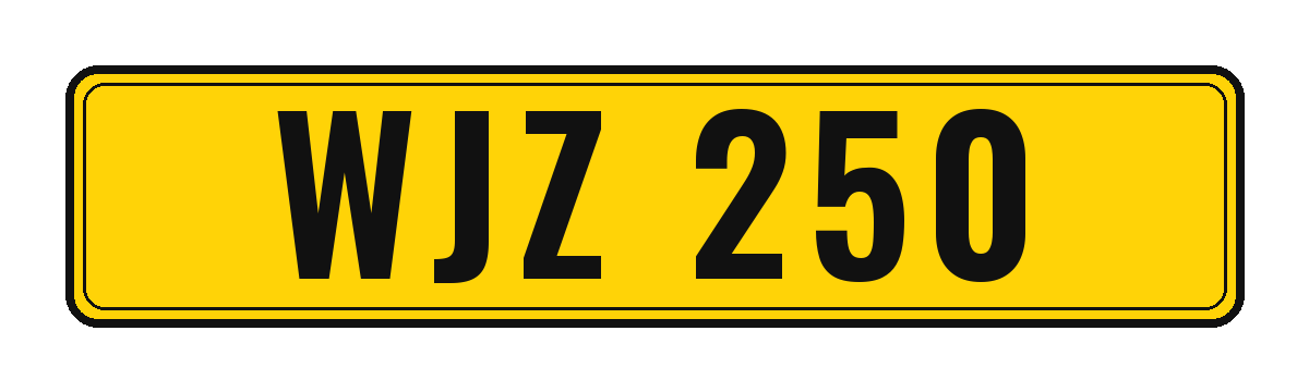 Number plate WJZ 250