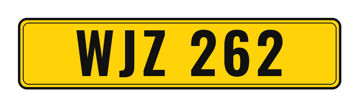 Number plate WJZ 262