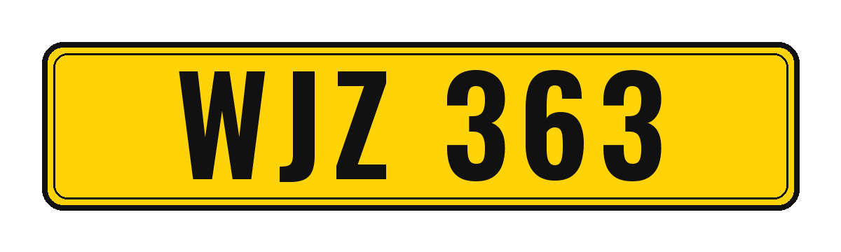 Number plate WJZ 363