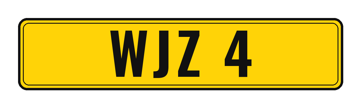 Number plate WJZ 4
