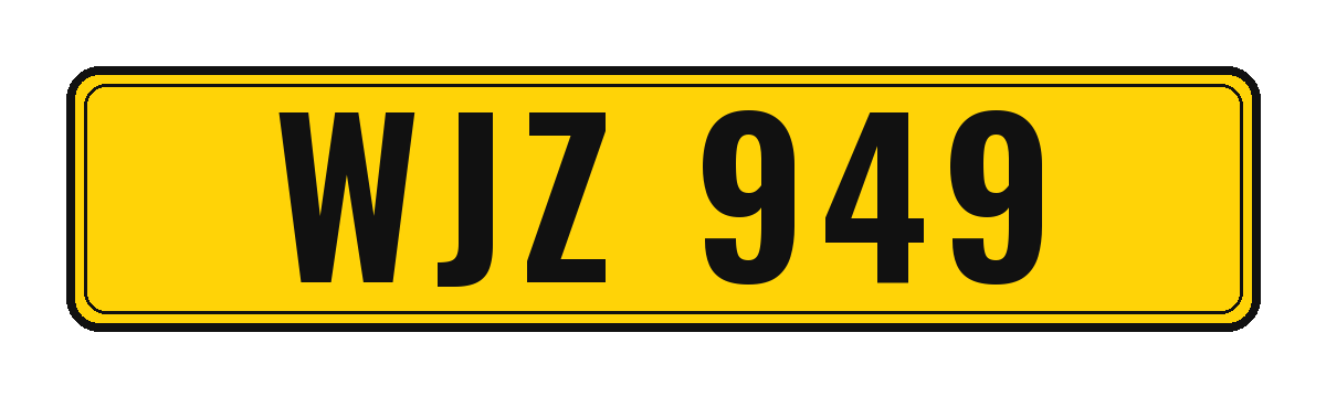 Number plate WJZ 949