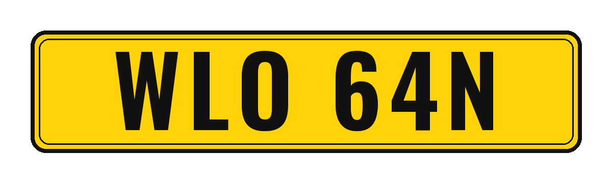 Number plate WLO 64N