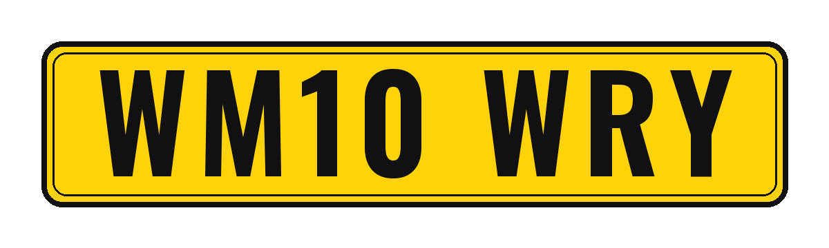 Number plate WM10 WRY