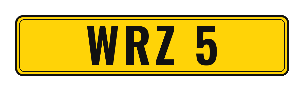 Number plate WRZ 5