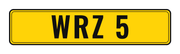 Number plate WRZ 5