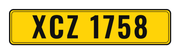Number plate XCZ 1758