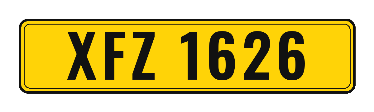 Number plate XFZ 1626