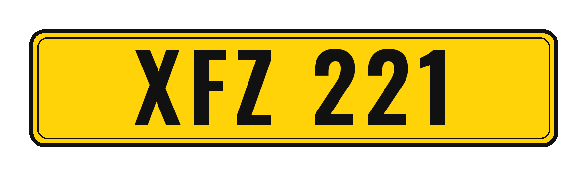 Number plate XFZ 221