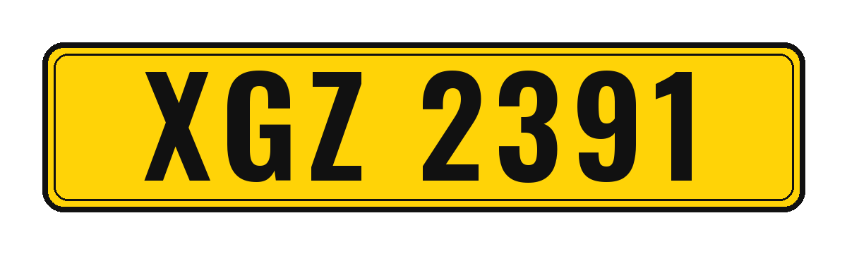 Number plate XGZ 2391