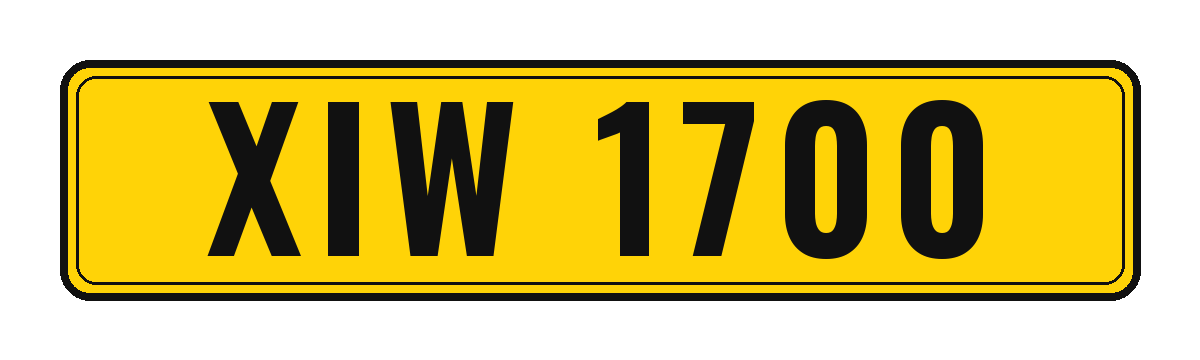 Number plate XIW 1700