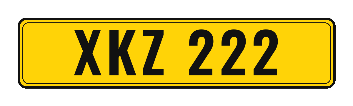 Number plate XKZ 222