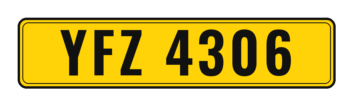 Number plate YFZ 4306