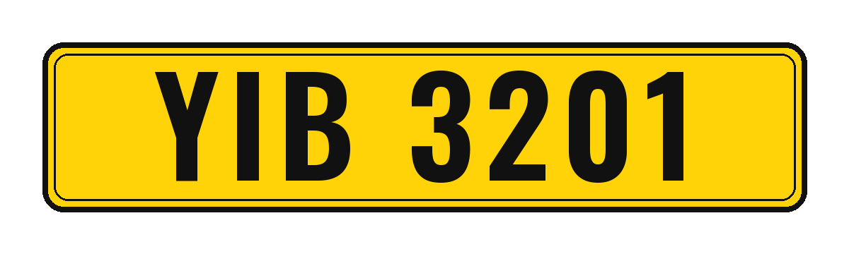 Number plate YIB 3201